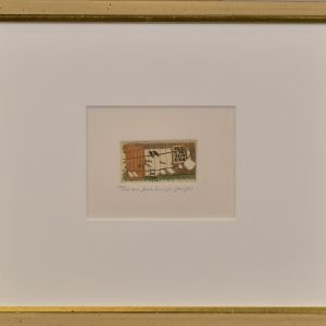 Small etching framed - crows