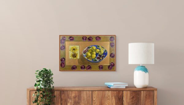 Bowl of Lemons with Yellow Flowers - Image 2